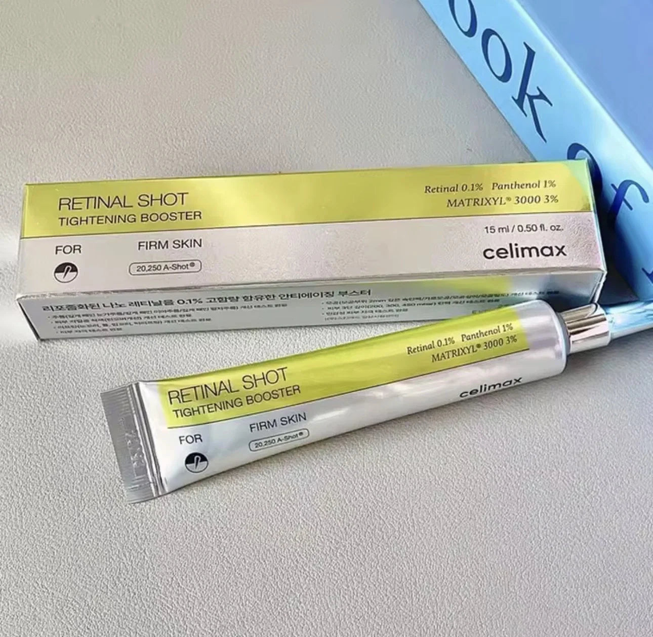 Potenciador reafirmante de retinol de 15 ml con tubo y caja